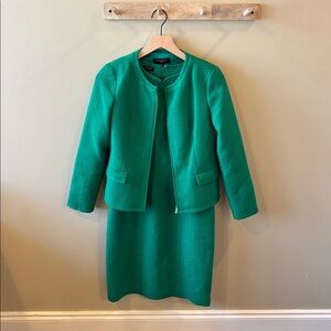 Talbots Kelly green, tweed Women's Blazer size 2 petite